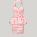 SAMSARA PEPLUM MINI IN FANTASME