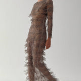 BYBLOS MAXI DRESS IN ASH