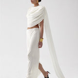 ZADA SKIRT IN MARBLE WHITE