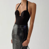 TOTEM BODYSUIT IN JET