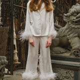 PANTALON DE COSTUME LOUNGE EN BLANC MAT