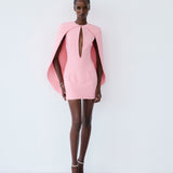 ADA MINI DRESS IN PINK OYSTER