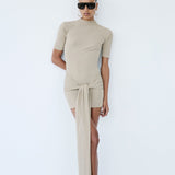 SALT MINI DRESS IN SMOKEY SAGE