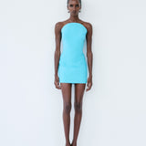 FANG MINI DRESS IN TURQUOISE