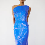 FUJI MAXI DRESS IN CABANA BLUE
