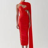 ETNA MIDI DRESS IN AMBERICA