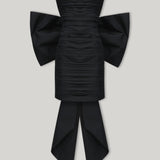 LINA DRESS IN BLACK OYSTER