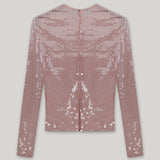 CATROUX TOP IN ROSE SMOKE
