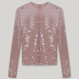 CATROUX TOP IN ROSE SMOKE